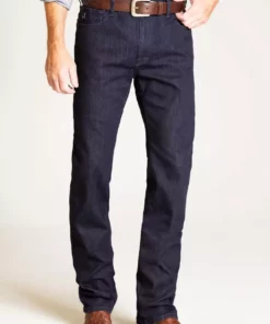 Lucchese-inc Slim Boot Cut Denim :: Dark Wash