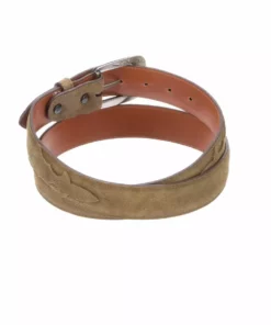 Lucchese-inc Belts Comanche Suede :: Olive