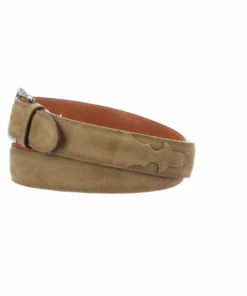 Lucchese-inc Belts Comanche Suede :: Olive