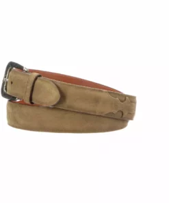 Lucchese-inc Belts Comanche Suede :: Olive