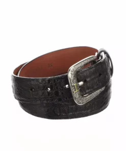 Lucchese-inc Belts Hornback Caiman :: Black