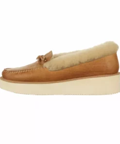 Brand new ๐ Lucchese-inc Shearling Wedge Moccasin :: Tan ๐คฉ 11 Lucchese-inc Shearling Wedge Moccasin :: Tan