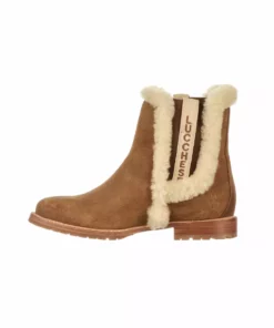 Lucchese-inc Shearling Garden Boot :: Tan BOOTS