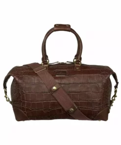 Lucchese-inc Giant Gator Duffel - Small :: Chocolate