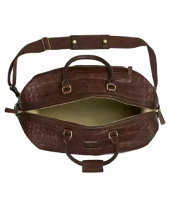 Lucchese-inc Giant Gator Duffel - Small :: Chocolate