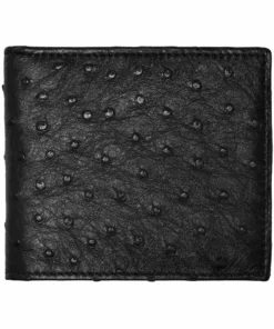 Lucchese-inc Hipster Wallet – Ostrich :: Black Wallets