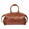 Lucchese-inc Giant Gator Duffel –Small :: Cognac Duffels