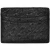 Lucchese-inc Credit Card Case – Ostrich :: Black Wallets