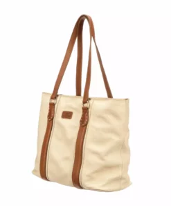 Lucchesse-inc Frances Carryall Tote :: Bone Handbags