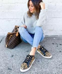 Lucchese-inc Saddle Shoe :: Leopard + Black