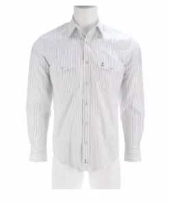 Lucchese-inc APPAREL El Paso :: White/Blue Stripe