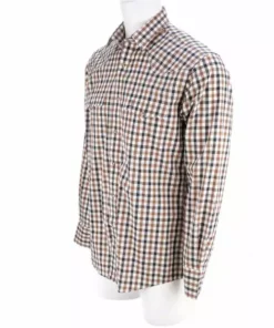 Lucchese-inc APPAREL El Paso :: White/Blue/Brown Large Check