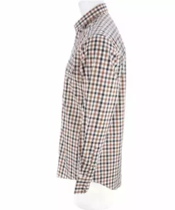 Lucchese-inc APPAREL El Paso :: White/Blue/Brown Large Check