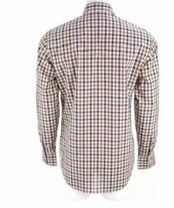 Lucchese-inc APPAREL El Paso :: White/Blue/Brown Large Check