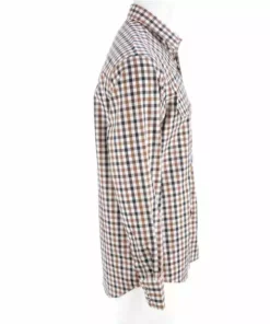 Lucchese-inc APPAREL El Paso :: White/Blue/Brown Large Check