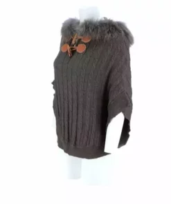 Lucchese-inc Cable Knit Poncho :: Grey APPAREL