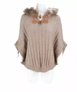 Lucchese-inc Cable Knit Poncho :: Oatmeal APPAREL