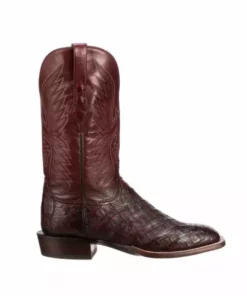 Lucchese-inc Bryan Exotic :: Black Cherry + Sangria