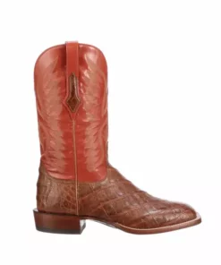 Lucchese-inc Bryan Exotic :: Cognac + Pekoe Orange Boots