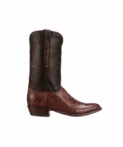 Lucchese-inc Cruz :: Dark Brown + Black Boots