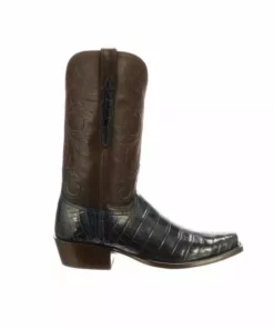 Lucchese-inc Cruz :: Navy + Chocolate Boots