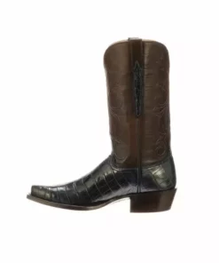 Lucchese-inc Cruz :: Navy + Chocolate Boots