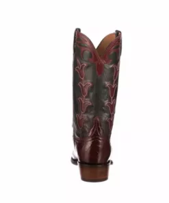 Lucchese-inc Tulip Exotic :: Bordeaux + Navy Boots