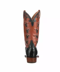 Lucchese-inc Tulip Exotic :: Navy + Pearwood Tan