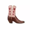 Lucchese-inc Queen Of Hearts :: Rust + Pink BOOTS
