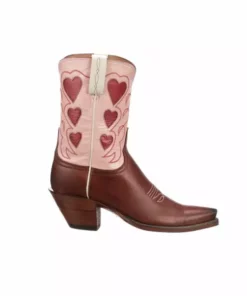 Lucchese-inc Queen Of Hearts :: Rust + Pink BOOTS