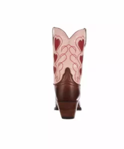 Lucchese-inc Queen Of Hearts :: Rust + Pink BOOTS