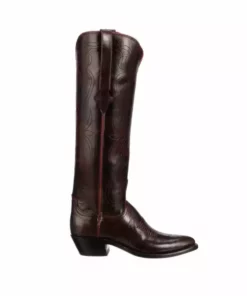 Lucchese-inc Saltillo Tall :: Black Cherry + Cognac BOOTS