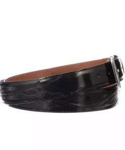 Lucchese-inc Belts Seville Stitch Goat :: Black