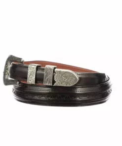 Lucchese-inc Belts Hobby Stitch Goat Tapered :: Black Cherry