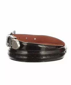 Lucchese-inc Belts Hobby Stitch Goat Tapered :: Black Cherry