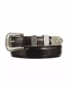 Lucchese-inc Belts Smooth Goat Tapered :: Black Cherry