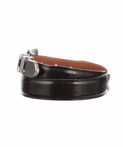Lucchese-inc Belts Smooth Goat Tapered :: Black Cherry