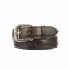 Lucchese-inc Belts Seville Stitch Goat :: Chocolate
