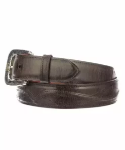 Lucchese-inc Belts Seville Stitch Goat :: Chocolate