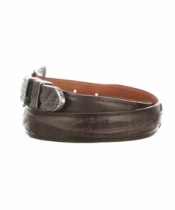 Lucchese-inc Belts Seville Stitch Goat Tapered :: Chocolate