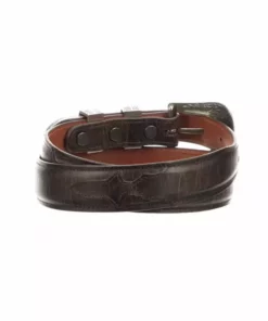 Lucchese-inc Smooth Goat Tapered :: Chocolate Belts