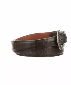 Lucchese-inc Smooth Goat Tapered :: Chocolate Belts