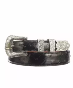 Lucchese-inc Full Quill Ostrich Tapered :: Black