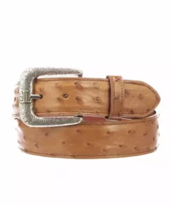 Lucchese-inc Full Quill Ostrich :: Cognac Belts