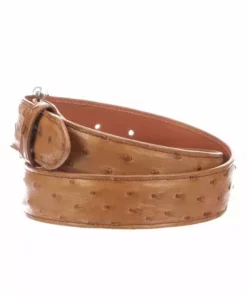 Lucchese-inc Full Quill Ostrich :: Cognac Belts